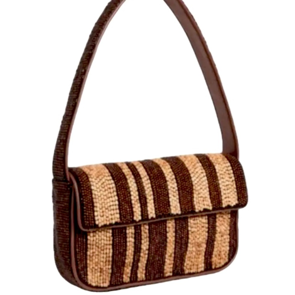 Staud Tommy Bag Wood Stripe